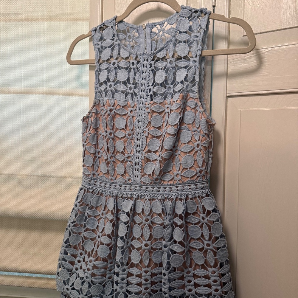 Blue lace dress